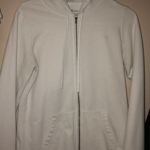 white zip up